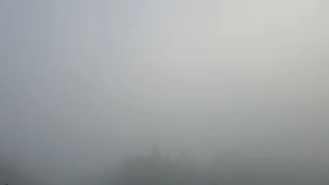 Through a thick fog on a car Stock Footage 116035513