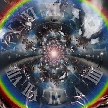 Through time and dreams Stock Illustration