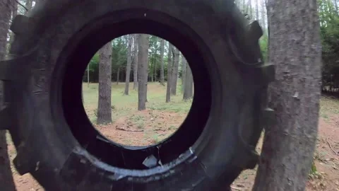 Through The Tire Video stock 200904597