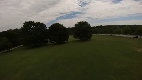 Through Trees High speed drone aerial flight Stockbeeldmateriaal 120792717