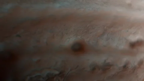 Through the Veil - Jupiter's Mesmerizing Flybys - 4k Space Motion Background Stock Footage 242432192