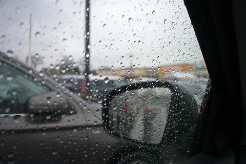 Through a Wet Windshield -02 Stock Photos