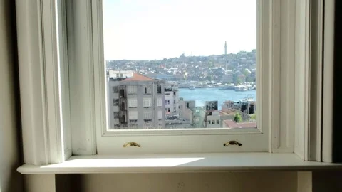 Through the window istanbul/halic Stock Footage 79782633