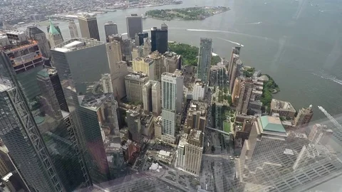 Through Window AT WTC NYC Stock Footage 78213572