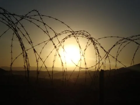 Through The Wire 写真素材