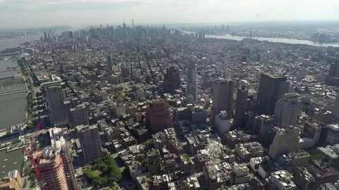 Through WTC Window NYC Stock Footage 78214050