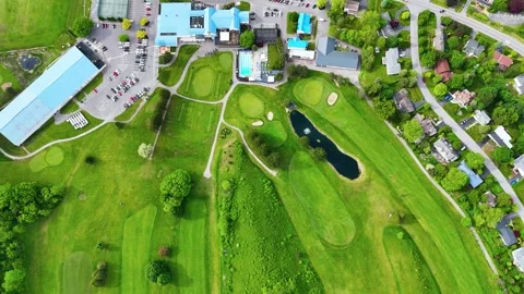 Throughout a Golf Course - Drumlins Country Club - Syracuse, NY Stock Footage 336510974