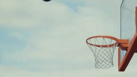 Throw a basketball in the basket. Stock Footage 127529459