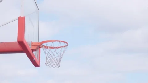 Throw a basketball in the basket. Stock Footage 127595645
