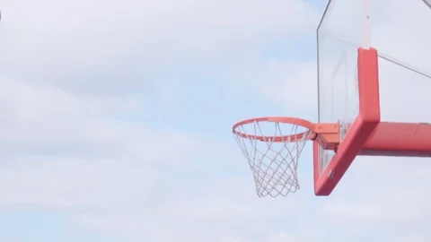 Throw a basketball in the basket. Stock Footage 127595775