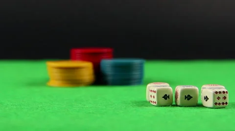 Throw dice and chips Stock Footage 42738026