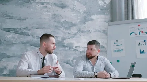 Throw documents and documents in honor of the victory in the negotiations Stock Footage 125634627