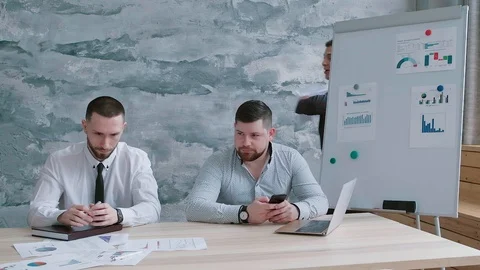 Throw documents and documents in honor of the victory in the negotiations Stock Footage 125635656