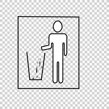 Throw garbage in its place Foto stock