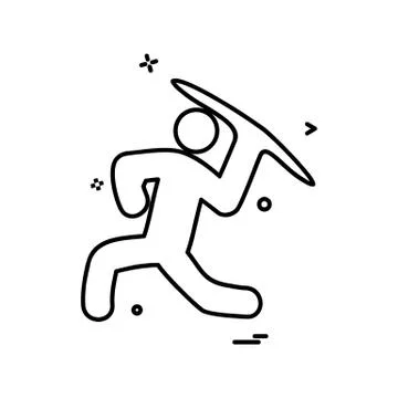 Throw icon design vector Ilustración de archivo