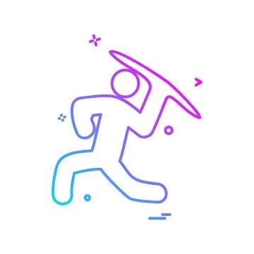 Throw icon design vector Ilustración de archivo