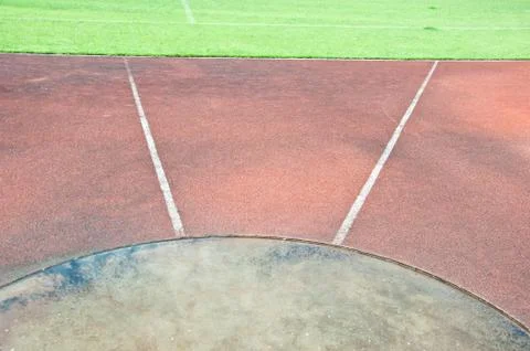 Throw line in track field 스톡 사진