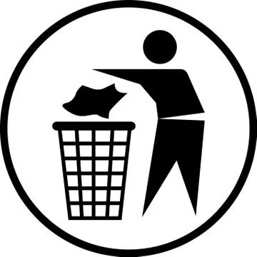 Throw out the trash icon-Vector iconic Stock Illustration