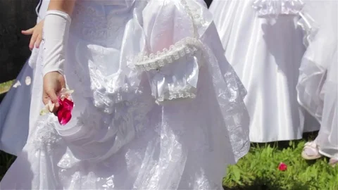 Throw petals of roses at the wedding Vidéo 83592335