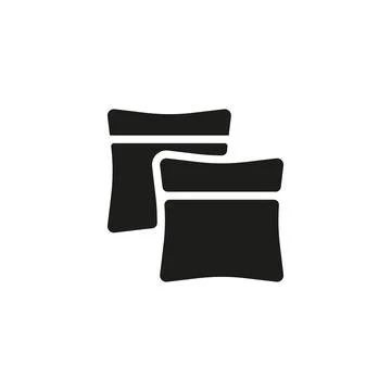 Throw pillow icon vector design templates simple and modern Stock Illustration