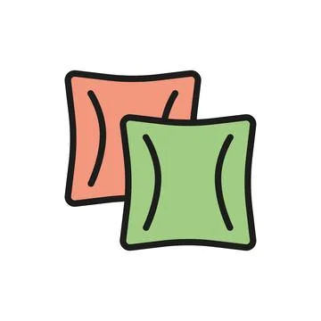 Throw pillow icon vector design templates simple and modern Stock Illustration