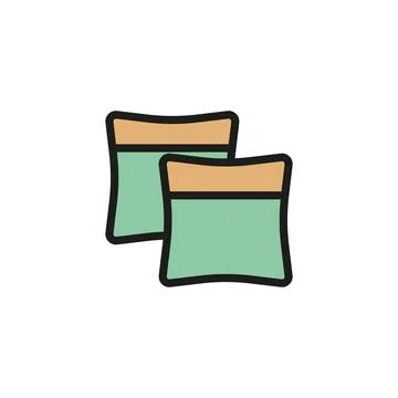 Throw pillow icon vector design templates simple and modern Stock Illustration