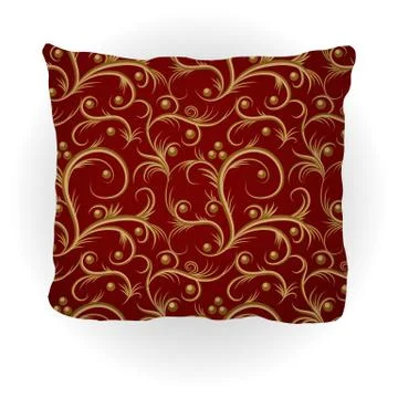 Throw pillow isolated for home interior design Stock Illustration