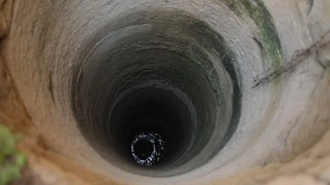 Throw the Stone into the Deep Old Well Video stock 252281703