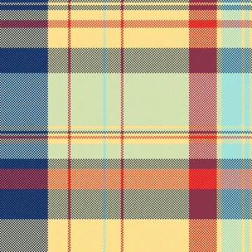 Throw vector plaid check, floor pattern seamless textile. Scrapbook tartan .. 库存插图