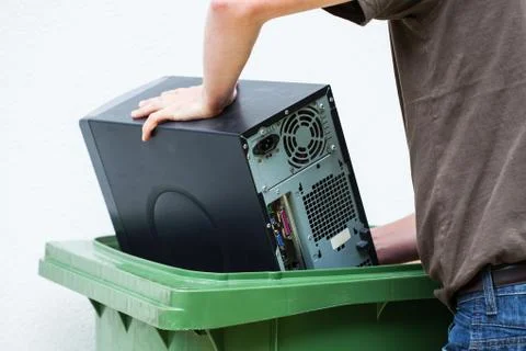 Throwaway old computer Foto stock