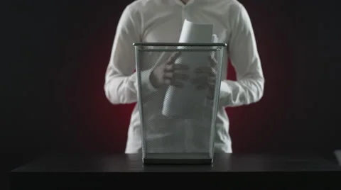 Throwing away the documennts Stock Footage 62775100