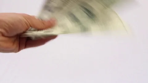 Throwing away dollar bills Stock Footage 72029843
