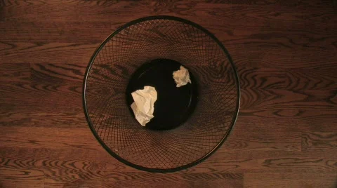 Throwing Away Paper 1 Stock Footage 285544