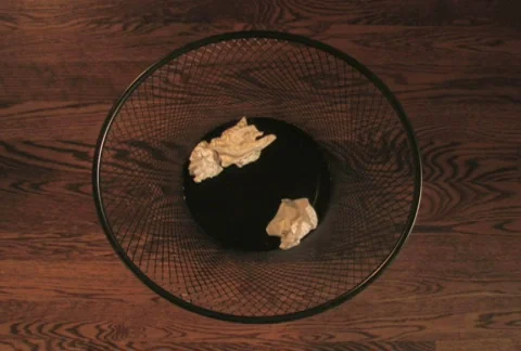 Throwing Away Paper 2 Stock Footage 285684