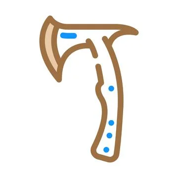 Throwing axe tool color icon vector illustration イラスト素材