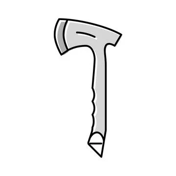 Throwing axe tool color icon vector illustration イラスト素材