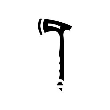 Throwing axe tool glyph icon vector illustration イラスト素材