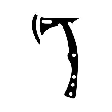 Throwing axe tool glyph icon vector illustration イラスト素材