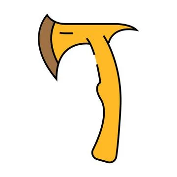 Throwing axe tool icon color illustration イラスト素材