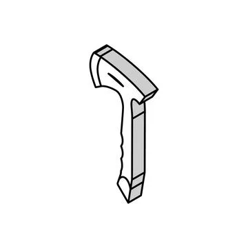 Throwing axe tool isometric icon vector illustration イラスト素材