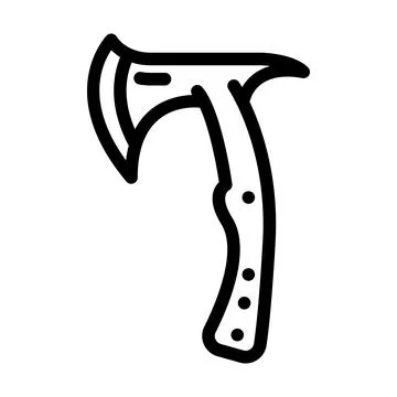 Throwing axe tool line icon vector illustration イラスト素材