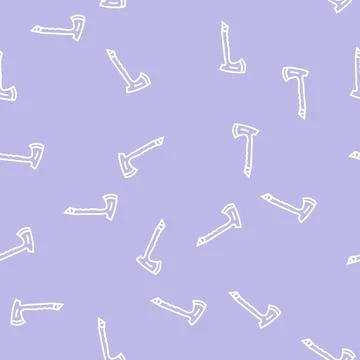 Throwing axe tool line seamless pattern イラスト素材
