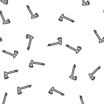 Throwing axe tool vector seamless pattern イラスト素材