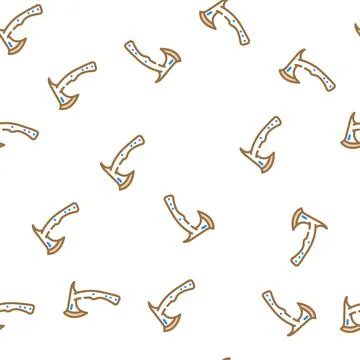 Throwing axe tool vector seamless pattern イラスト素材