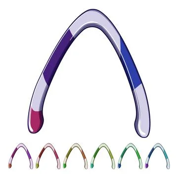 Throwing boomerang cartoon vector graphic Stock Illustration