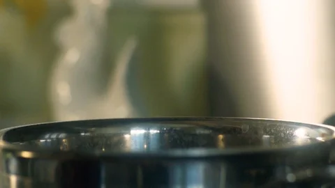 Throwing Broccoli in a Pot Stock Footage 94124246