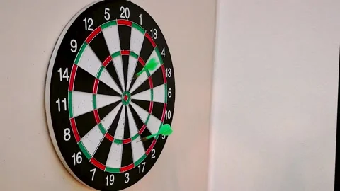 Throwing darts to the board Stock Footage 154518596