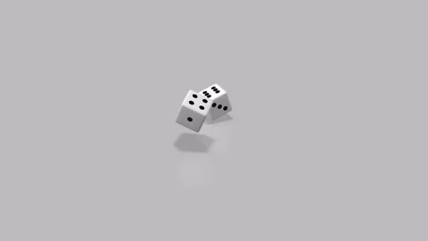 Throwing Dice Animated for gambling or playing games Stock Footage 145874273