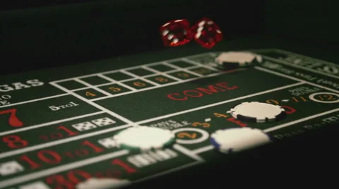 Throwing Dice on Craps Game Stock Footage