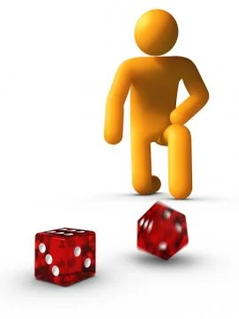 Throwing dice Stock Illustration